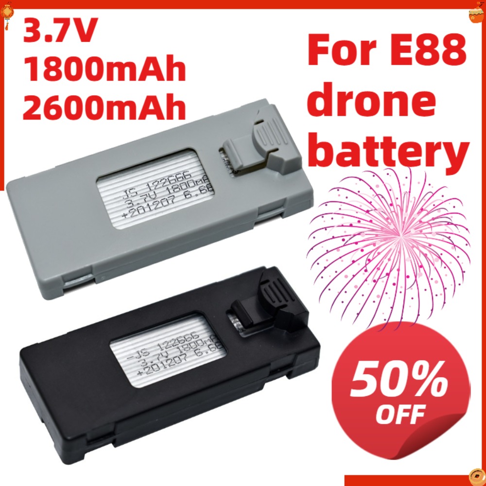 Drone E88 Rc Quadcopter - 3.7v 1800mAh 2600mAh Remote Control Drone
