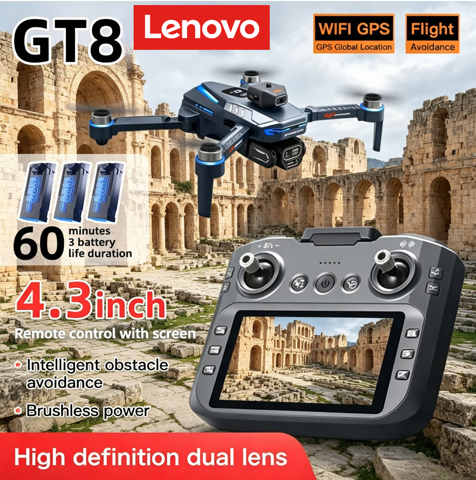 Drone Rc Foldable - Lenovo GT8 RC Drone GPS 8K