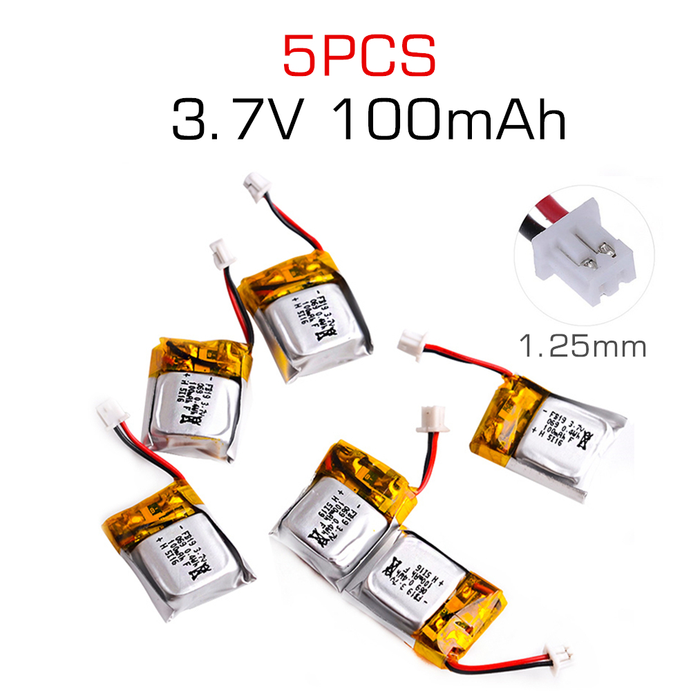 Drone Fq777 Rc Quadcopter - 5 pcs 3.7V 100mAh Li-po Battery