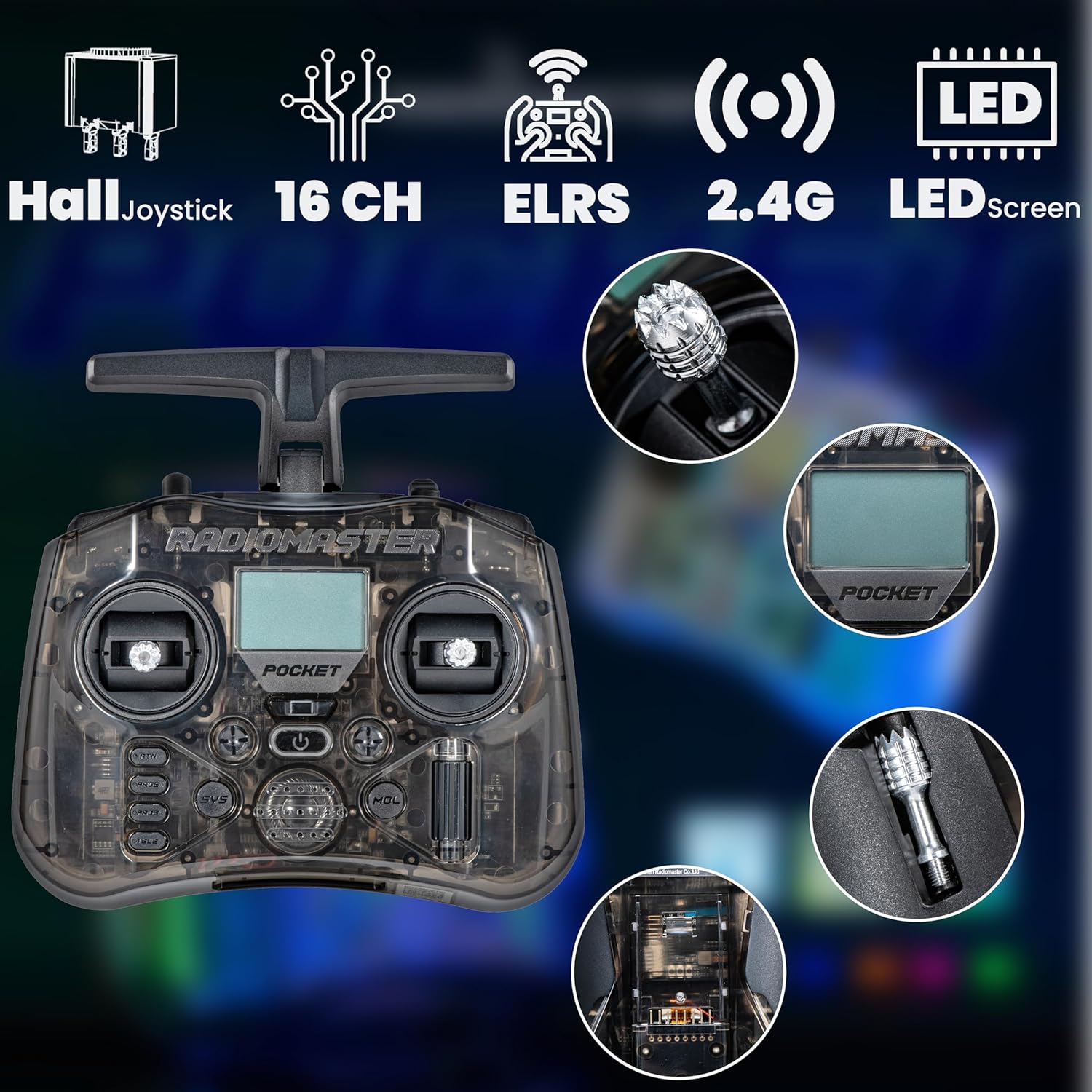 RadioMaster POCKET P16 2.4G Ra - огляд і ціна Drone Rc Foldable