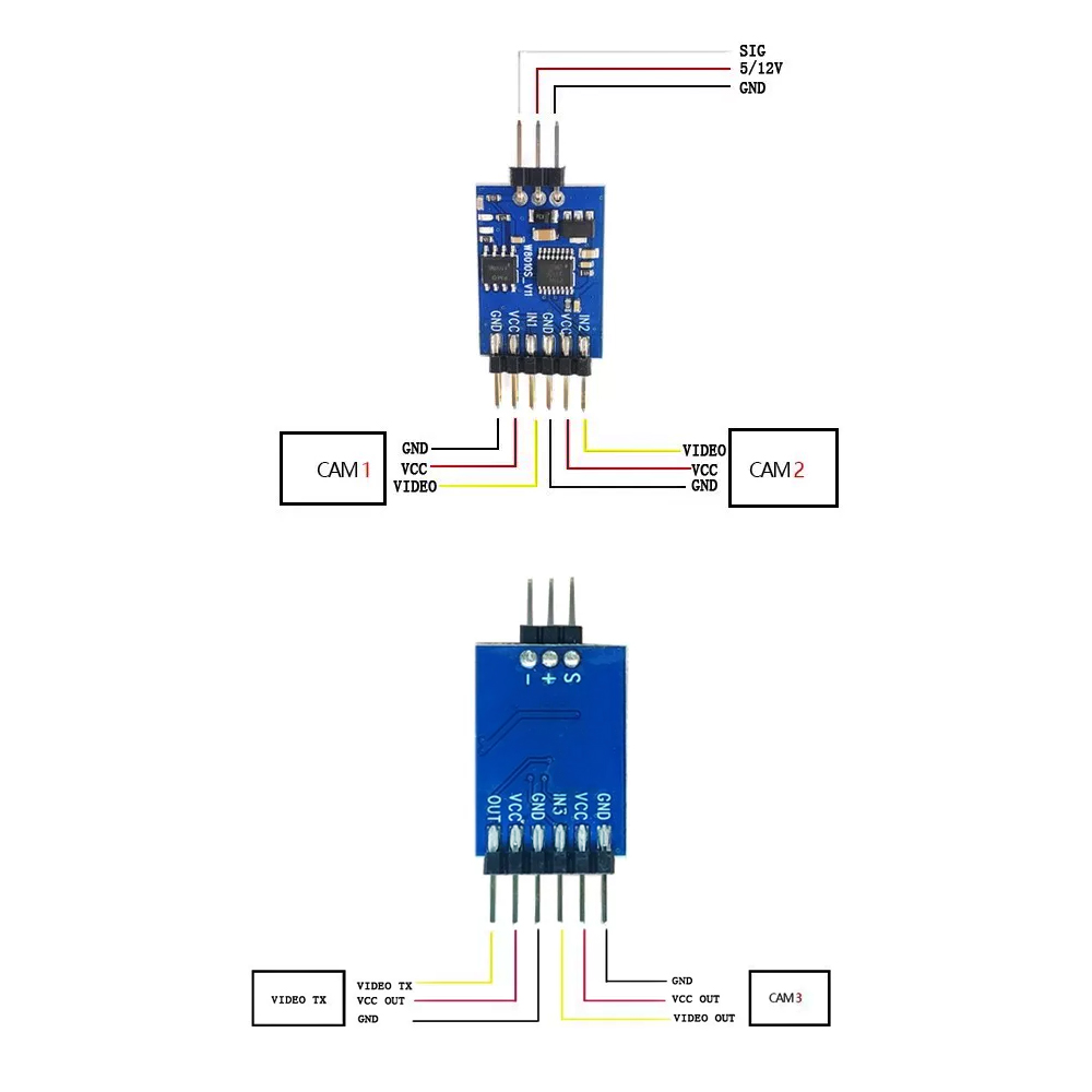 5.8G 3 Channel Video Switcher  - огляд і ціна Drone Rc Controller And Receiver