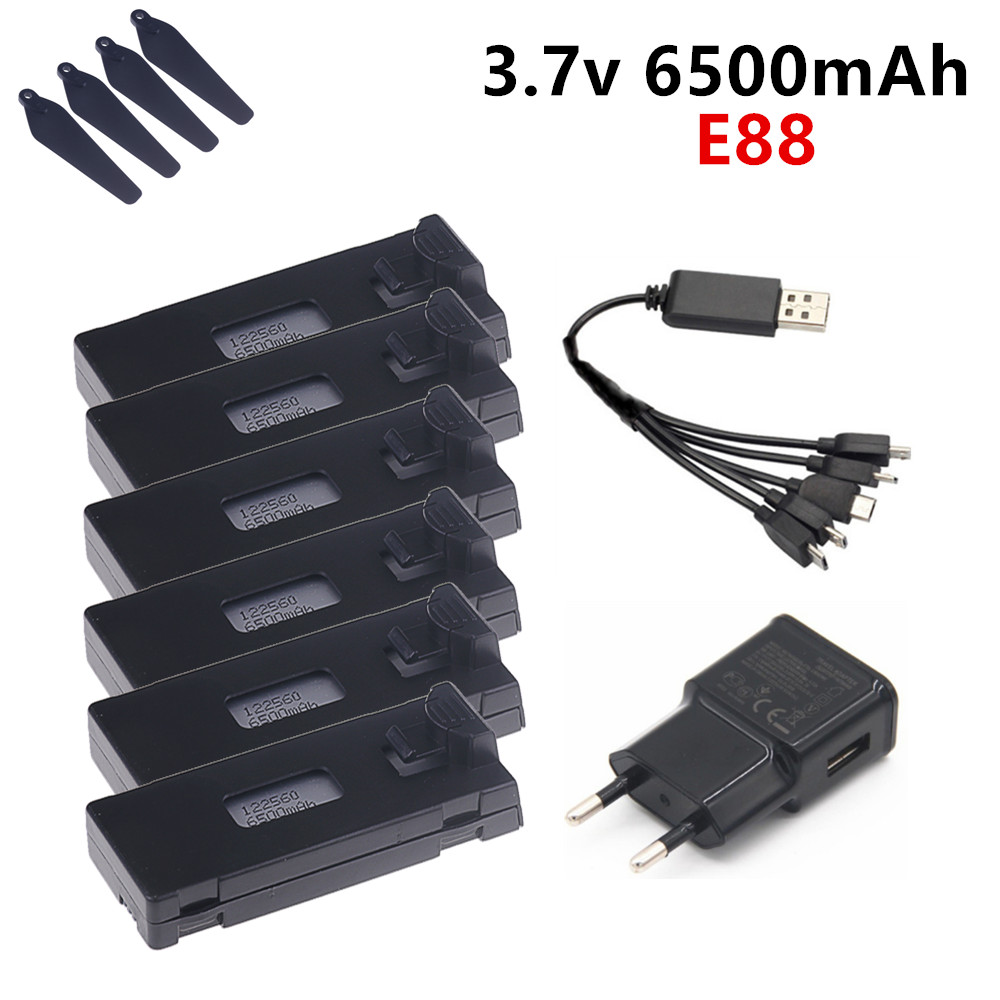 3.7V 6500mAh Lipo Battery For  - огляд і ціна Drone E88 Rc Quadcopter