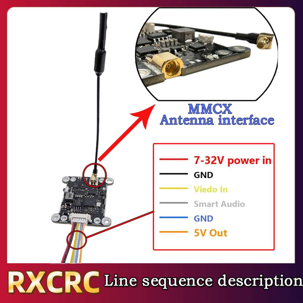RXCRC 5.8G Module 48CH 1.6W VT - огляд і ціна Drone Rc Controller And Receiver