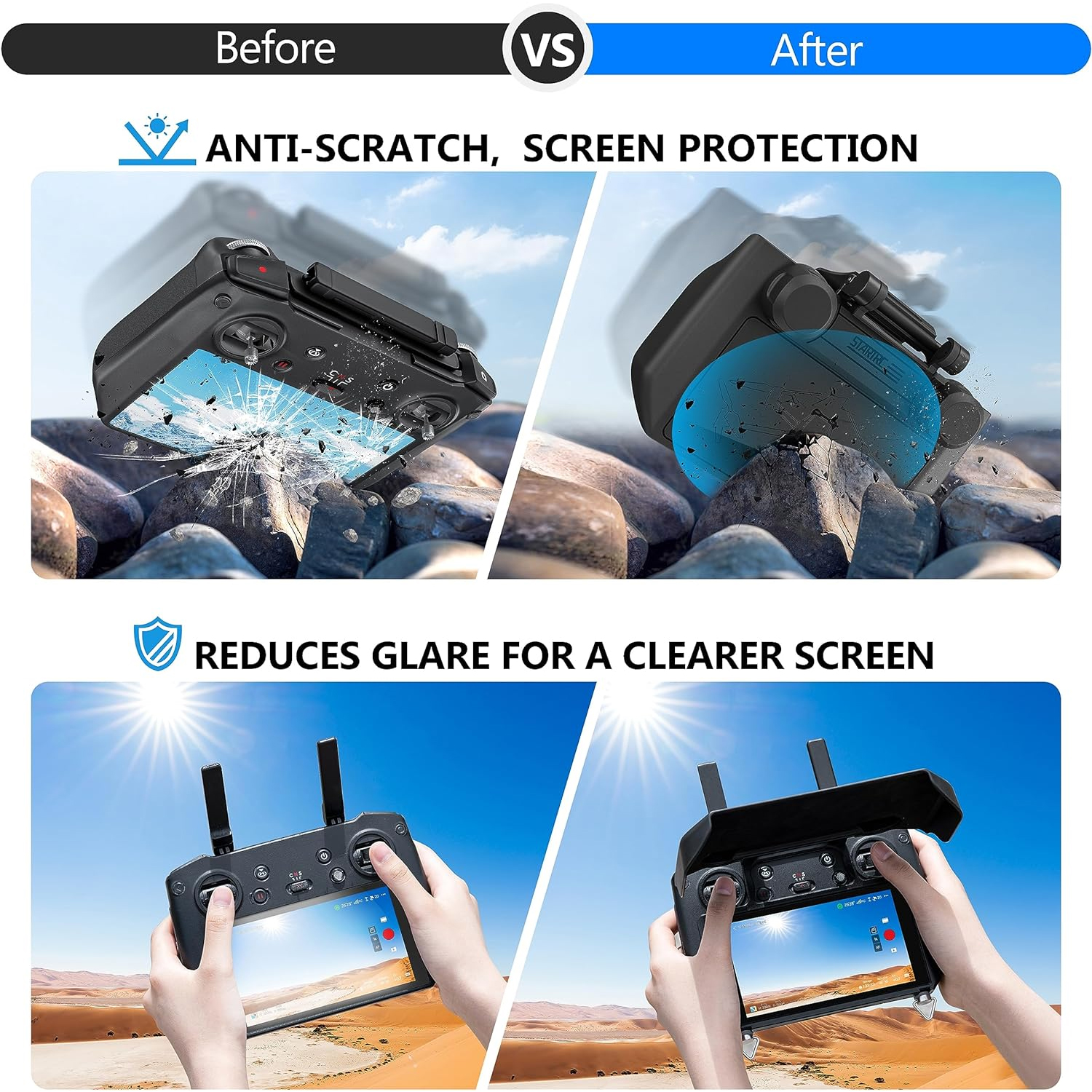 2-in-1 Sun Hood & Joystick Cov - огляд і ціна Drone Rc Pro 2