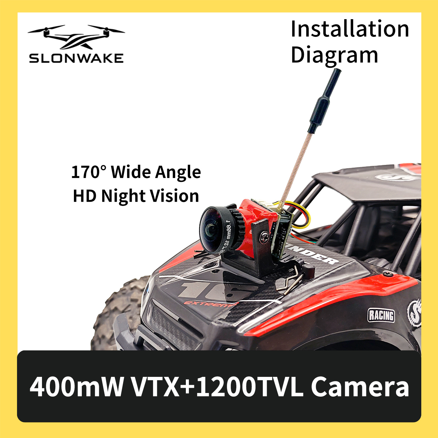 SLONWAKE 5.8G 48CH FPV 400mw V - огляд і ціна Drone Rc Controller And Receiver