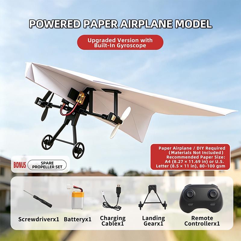 Rc Paper Airplane Kit With Gyr - огляд і ціна Drone Rc Foldable