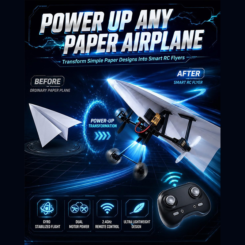 Rc Paper Airplane Kit With Gyr - огляд і ціна Drone Rc Foldable